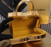 Uubags Dolce & Gabbana Logo Bag crossbody box bag in gold 15x20x6cm - 3