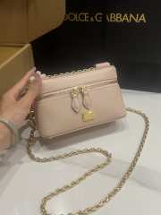 Uubags Dolce & Gabbana Sicily crossbody bag calfskin in blush 10x17x6cm - 2