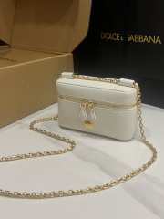 Uubags Dolce & Gabbana Sicily crossbody bag calfskin in white 10x17x6cm - 2