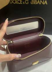 Uubags Dolce & Gabbana Sicily crossbody bag calfskin in burgundy 10x17x6cm - 3