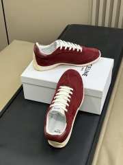 Uubags Celine Racer - Low Top Sneaker In Burgundy Nylon, Suede Calfskin  - 6