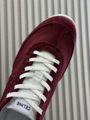 Uubags Celine Racer - Low Top Sneaker In Burgundy Nylon, Suede Calfskin  - 5