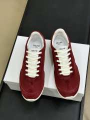Uubags Celine Racer - Low Top Sneaker In Burgundy Nylon, Suede Calfskin  - 4