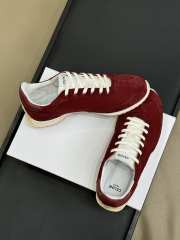 Uubags Celine Racer - Low Top Sneaker In Burgundy Nylon, Suede Calfskin  - 3