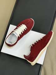 Uubags Celine Racer - Low Top Sneaker In Burgundy Nylon, Suede Calfskin  - 2