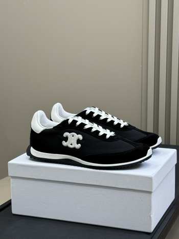 Uubags Celine Racer - Low Top Sneaker In Black Nylon, Suede Calfskin
