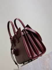 Uubags YSL Small Sac De Jour In Burgundy Smooth Leather Bag 26x20.5x12.5cm - 6