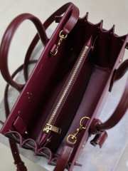 Uubags YSL Small Sac De Jour In Burgundy Smooth Leather Bag 26x20.5x12.5cm - 3