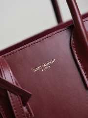 Uubags YSL Small Sac De Jour In Burgundy Smooth Leather Bag 26x20.5x12.5cm - 2