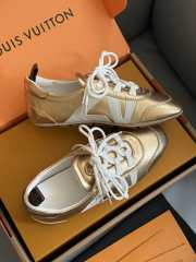 Uubags Louis Vuitton Sneakerina gold metallic grained calf leather - 5