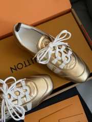 Uubags Louis Vuitton Sneakerina gold metallic grained calf leather - 3