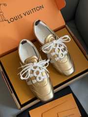 Uubags Louis Vuitton Sneakerina gold metallic grained calf leather - 2