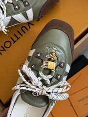 Uubags Louis Vuitton 1AICUS Sneakerina in khaki grained calf leather - 4