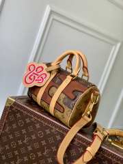 Uubags Louis Vuitton M15428 Keepall Bandoulière 25 brown monogram landscape coated canvas 25x15x11cm - 4