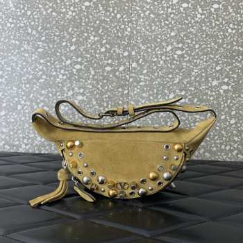 Uubags Valentino Garavani Beige Suede Nellcote Belt Bag 30x9x7cm