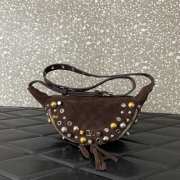 Uubags Valentino Garavani Brown Suede Nellcote Belt Bag 30x9x7cm - 1