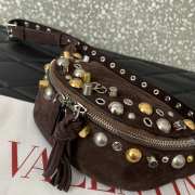Uubags Valentino Garavani Brown Suede Nellcote Belt Bag 30x9x7cm - 3