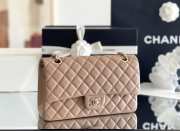 Uubags Chanel Medium Classic Double Flap Bag Dark Beige Caviar Light Gold Hardware 15.5x25.5x6.5cm - 2
