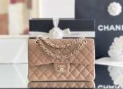 Uubags Chanel Classic Double Flap Bag Dark Beige Caviar Light Gold Hardware 14.5x6x23cm - 6