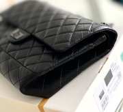 Uubags Chanel Large 2.55 Flap Bag Wrinkled Calfskin & Silver Gold Plated Metal Black 19.5x28x7.5cm - 5
