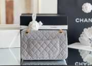 Uubags Chanel Mini 2.55 Flap Bag Grey Aged Calfskin Antique Gold Hardware 24cm - 5