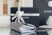 Uubags Chanel Mini 2.55 Flap Bag Grey Aged Calfskin Antique Silver Hardware 24cm - 2