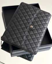 Uubags Chanel Caviar Quilted Large Flap Zip Clutch With Gold Hardware 29x20x1cm - 2