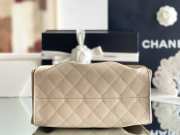 Uubags Chanel 25 Small Handbag Grained Calfskin & Gold-Tone Metal In Beige 30x26x14cm - 6