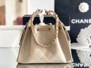 Uubags Chanel 25 Small Handbag Grained Calfskin & Gold-Tone Metal In Beige 30x26x14cm - 5