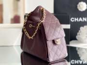Uubags Chanel 25 Small Handbag Grained Calfskin & Gold-Tone Metal In Burgundy 30x26x14cm - 5