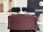 Uubags Chanel 25 Small Handbag Grained Calfskin & Gold-Tone Metal In Burgundy 30x26x14cm - 2