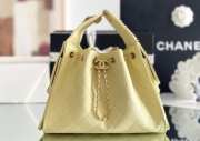Uubags Chanel 25 Small Handbag Grained Calfskin & Gold-Tone Metal In Light Yellow 30x26x14cm - 2
