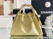 Uubags Chanel 25 Small Handbag Grained Calfskin & Gold-Tone Metal In Light Yellow 30x26x14cm - 6