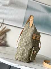 Uubags Louis Vuitton Green Monogram Denim Baggy GM Bag 30x34x13cm - 3