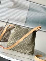 Uubags Louis Vuitton Green Monogram Denim Baggy GM Bag 30x34x13cm - 5