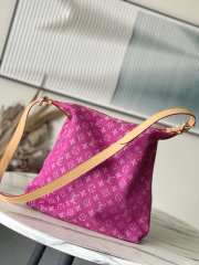 Uubags Louis Vuitton Pink Monogram Denim Baggy GM Bag 30x34x13cm - 6