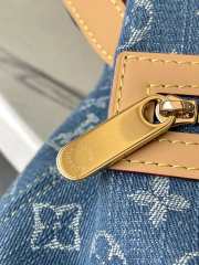 Uubags Louis Vuitton Blue Monogram Denim Baggy GM Bag 30x34x13cm - 6