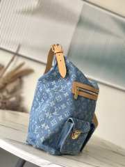 Uubags Louis Vuitton Blue Monogram Denim Baggy GM Bag 30x34x13cm - 5