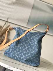 Uubags Louis Vuitton Blue Monogram Denim Baggy GM Bag 30x34x13cm - 3