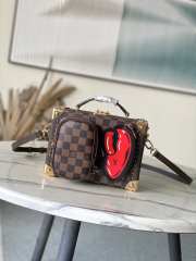 Uubags Louis Vuitton N40765 Sawagani Trunk Damier Phriendship Coated Canvas 22x16x11cm - 1