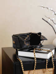Uubags Chanel 25 Medium Backpack Grained Calfskin & Gold Metal In Black 23x23x14cm - 6