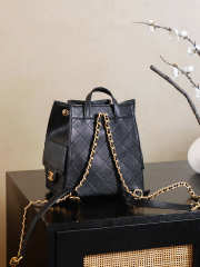 Uubags Chanel 25 Medium Backpack Grained Calfskin & Gold Metal In Black 23x23x14cm - 4