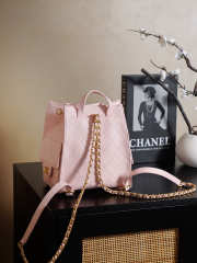 Uubags Chanel 25 Medium Backpack Grained Calfskin & Gold Metal In Pink 23x23x14cm - 2