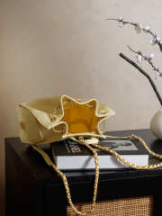 Uubags Chanel 25 Medium Backpack Grained Calfskin & Gold Metal In Yellow 23x23x14cm - 6