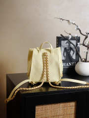 Uubags Chanel 25 Medium Backpack Grained Calfskin & Gold Metal In Yellow 23x23x14cm - 2