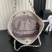 Uubags Chanel Paris London Shopper Tote Bag In Off-White/Red 38x33cm - 4