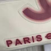Uubags Chanel Paris London Shopper Tote Bag In Off-White/Red 38x33cm - 5