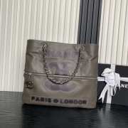 Uubags Chanel Paris London Shopper Tote Bag In Khaki 38x33cm - 1