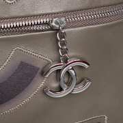 Uubags Chanel Paris London Shopper Tote Bag In Khaki 38x33cm - 4