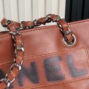Uubags Chanel Paris London Shopper Tote Bag In Orange 38x33cm - 3